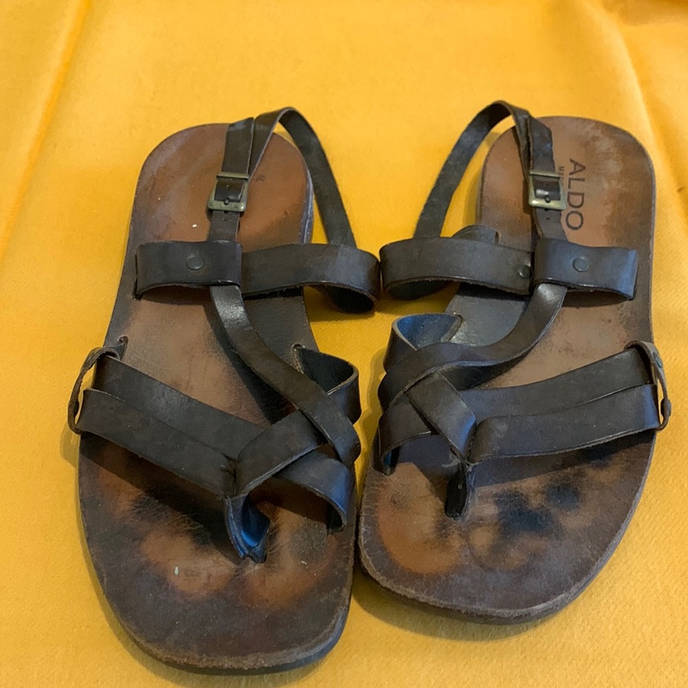 Men’s Aldo leather sandals size 8